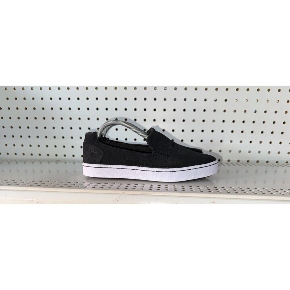 Clarks Pawley Wes Womens Suede Slip On Loafers Shoes Size 6.5 M Black